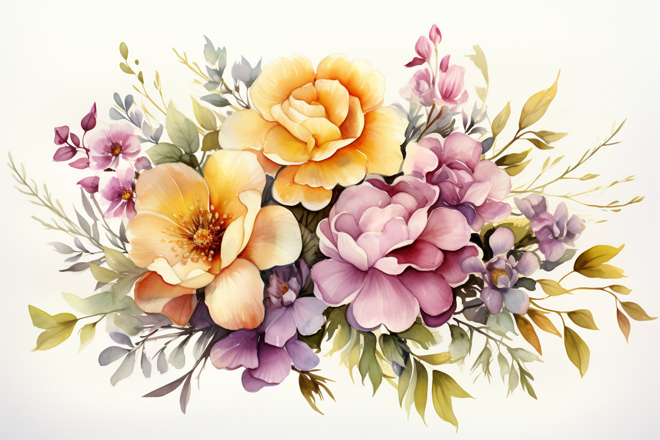 Kit Graphique #384525 Watercolour Bouquets Divers Modles Web - Logo template Preview