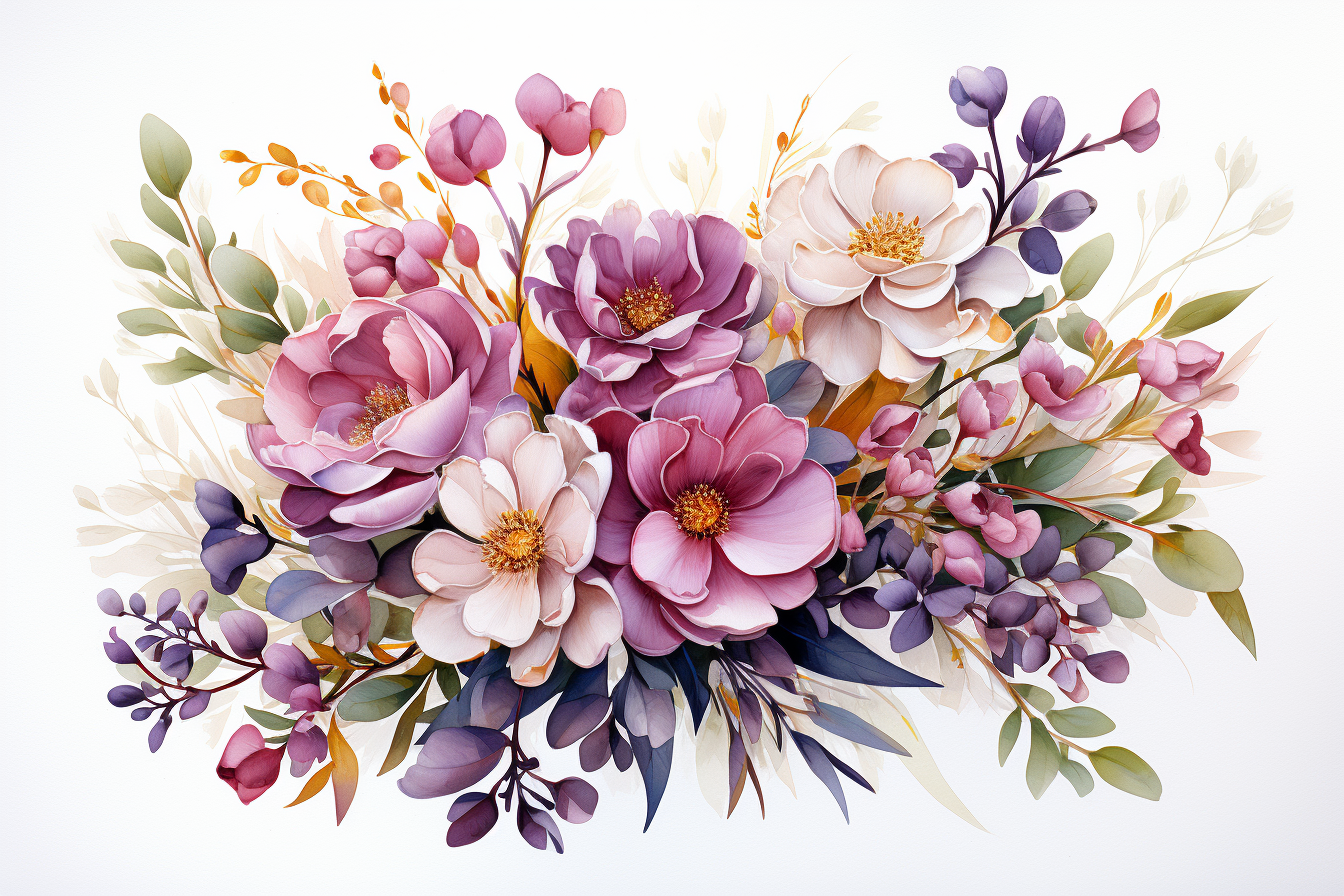 Kit Graphique #384533 Watercolour Bouquets Divers Modles Web - Logo template Preview