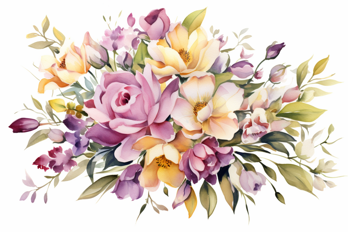 Kit Graphique #384543 Watercolour Bouquets Divers Modles Web - Logo template Preview
