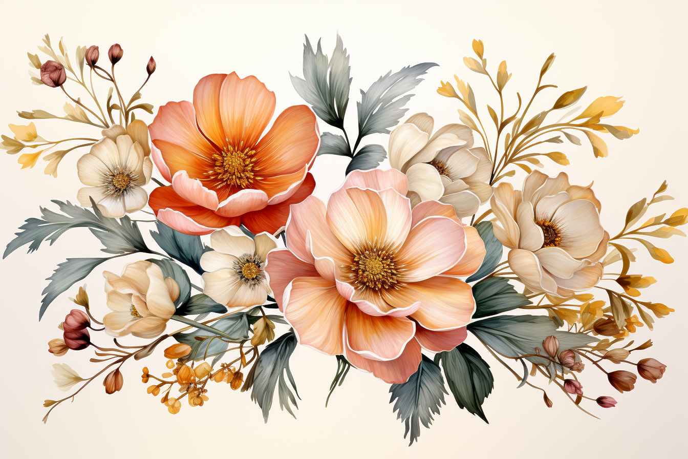 Kit Graphique #384556 Watercolour Bouquets Divers Modles Web - Logo template Preview
