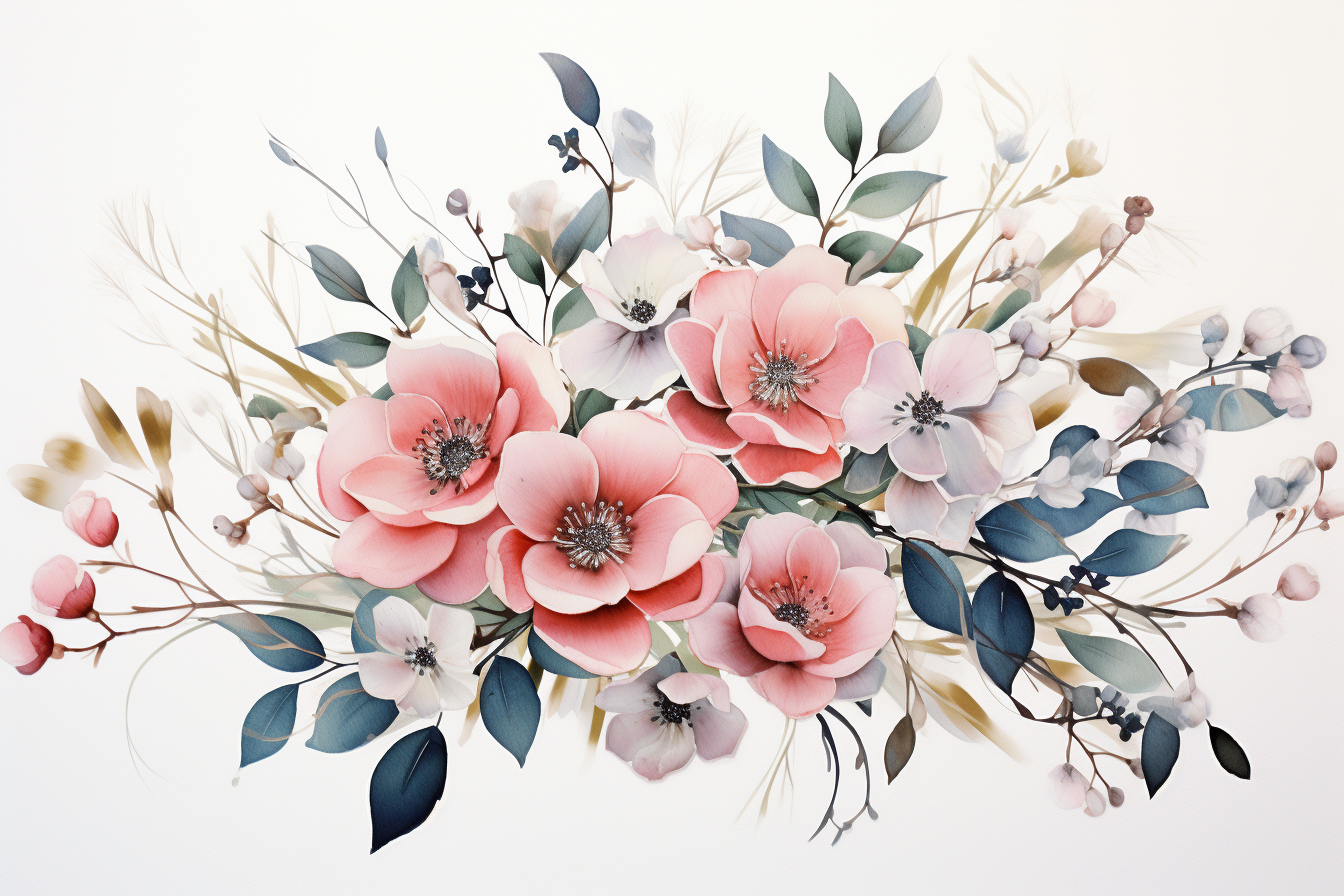 Kit Graphique #384557 Watercolour Bouquets Divers Modles Web - Logo template Preview