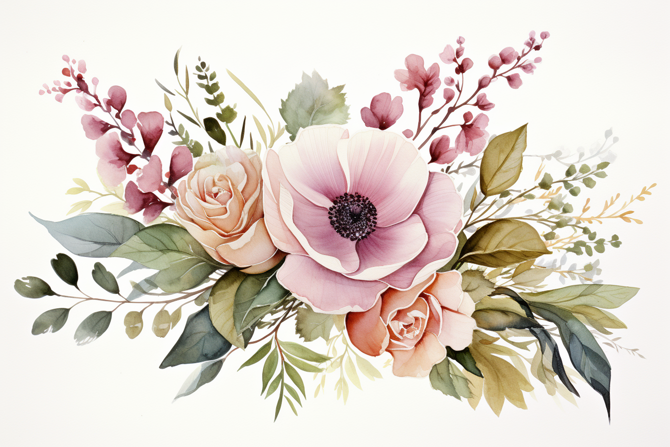Kit Graphique #384561 Watercolour Bouquets Divers Modles Web - Logo template Preview
