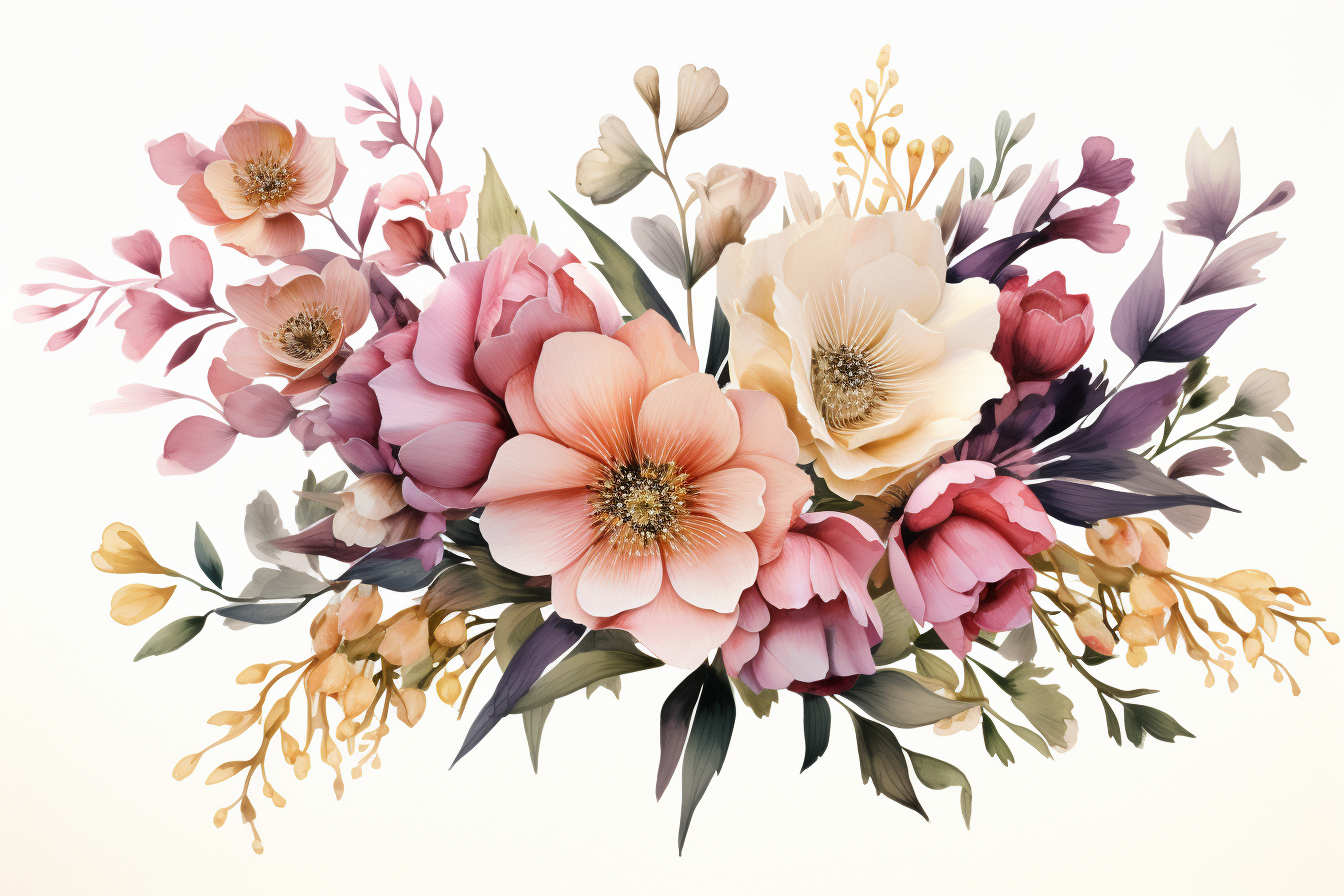 Kit Graphique #384567 Watercolour Bouquets Divers Modles Web - Logo template Preview