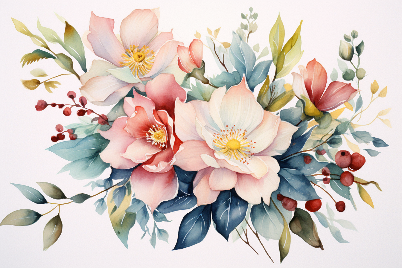 Kit Graphique #384579 Watercolour Bouquets Divers Modles Web - Logo template Preview