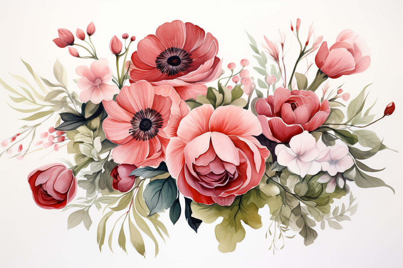 Kit Graphique #384597 Watercolour Bouquets Divers Modles Web - Logo template Preview