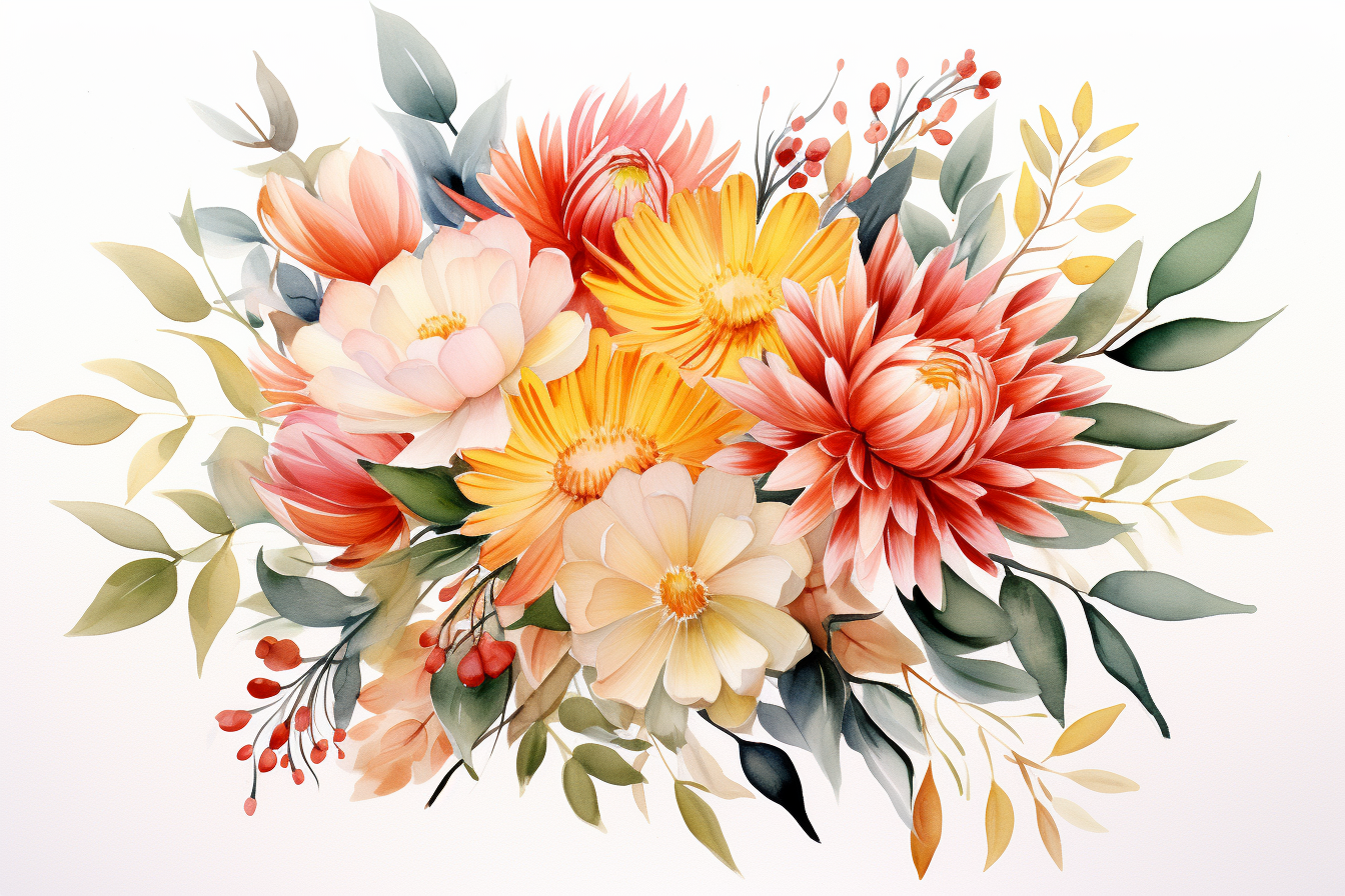 Kit Graphique #384696 Watercolour Bouquets Divers Modles Web - Logo template Preview