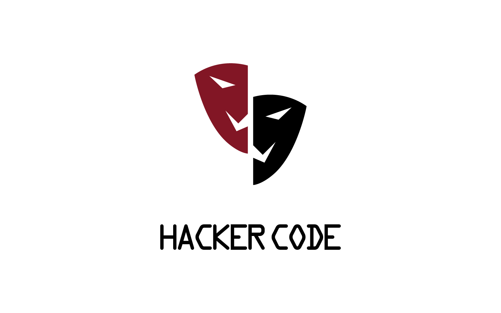 Anonymous hacker logo illustration flat design