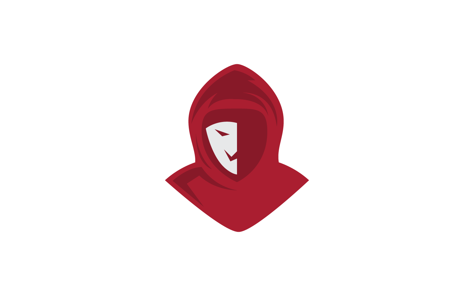 Anonymous hacker logo illustration vector flat design