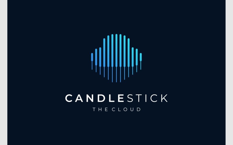 Cloud Candlestick Trade Forex Logo Logo Template