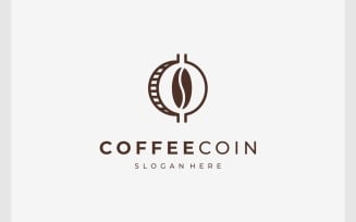 Coin Coffee Bean Crypto Logo