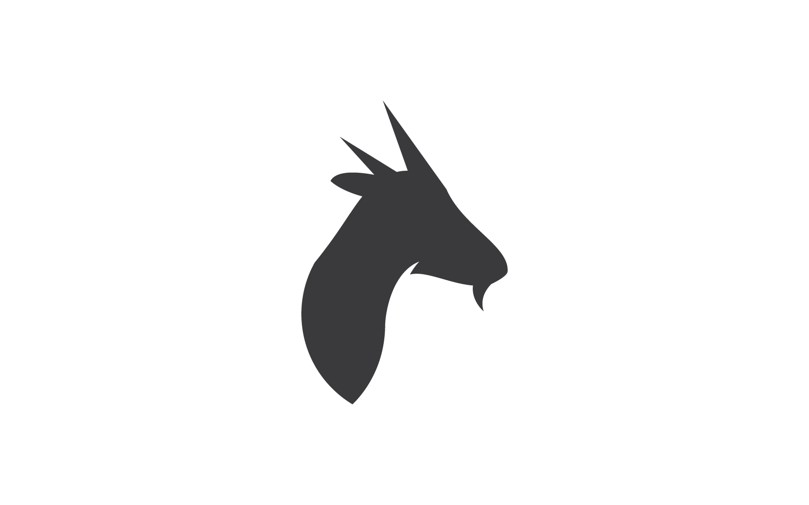 Design del modello logo illustrazione capra e pecora