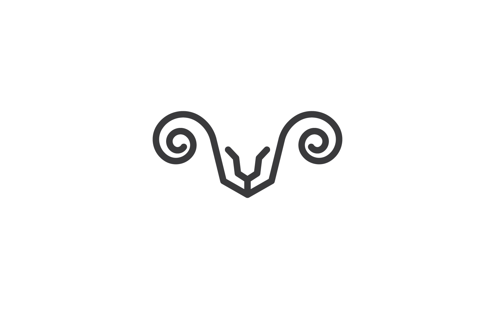 Goat and sheep illustration logo template vector