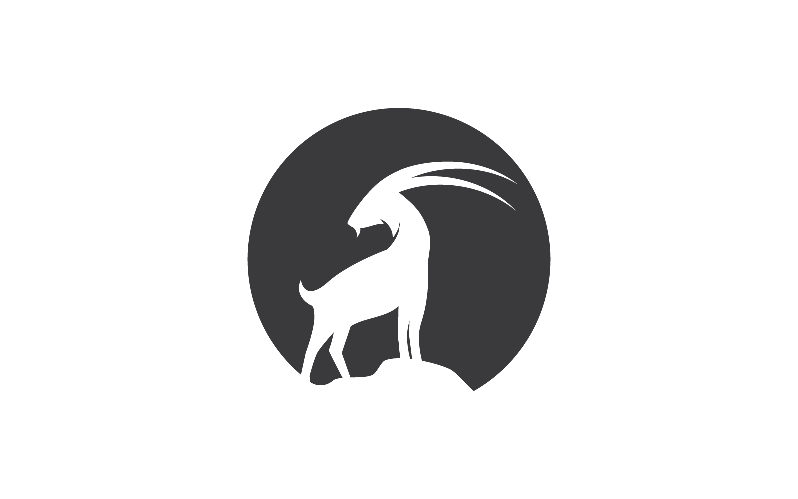 Goat and sheep illustration template vector design