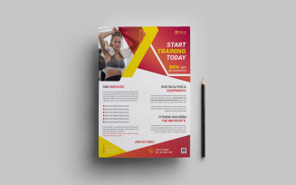 Gym and fitness flyer and poster design