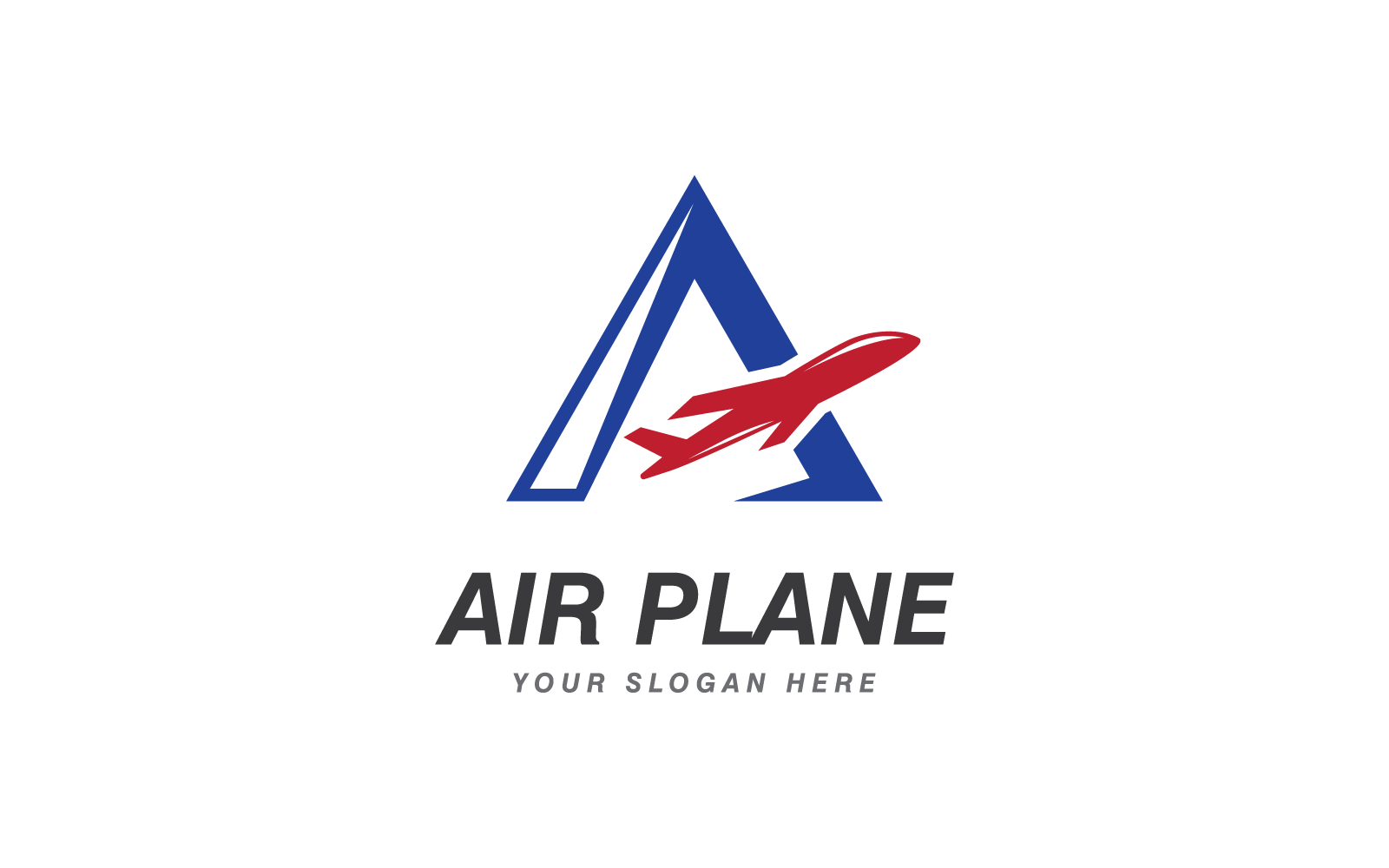 Hava Uçağı illüstrasyon vektör logo şablonu