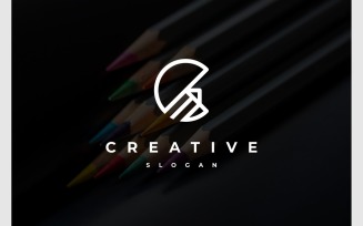 Letter C Pencil Draw Art Logo