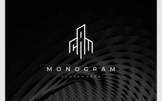 Letter CAM Initials Minimalist Monogram Logo