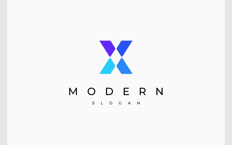 Letter X Initial Modern Logo Logo Template