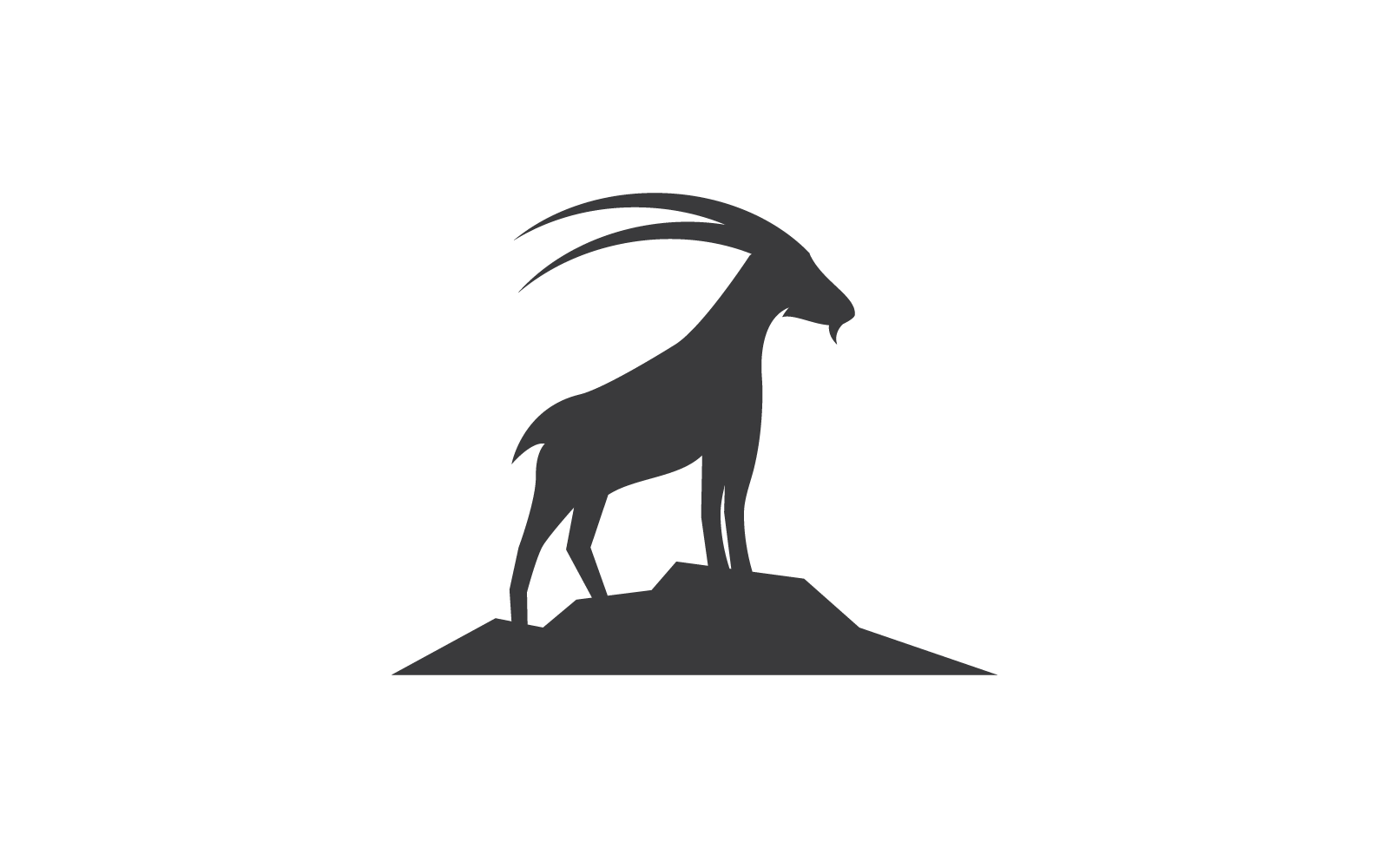 Logo-Vektorvorlage für Ziegen- und Schafillustrationen