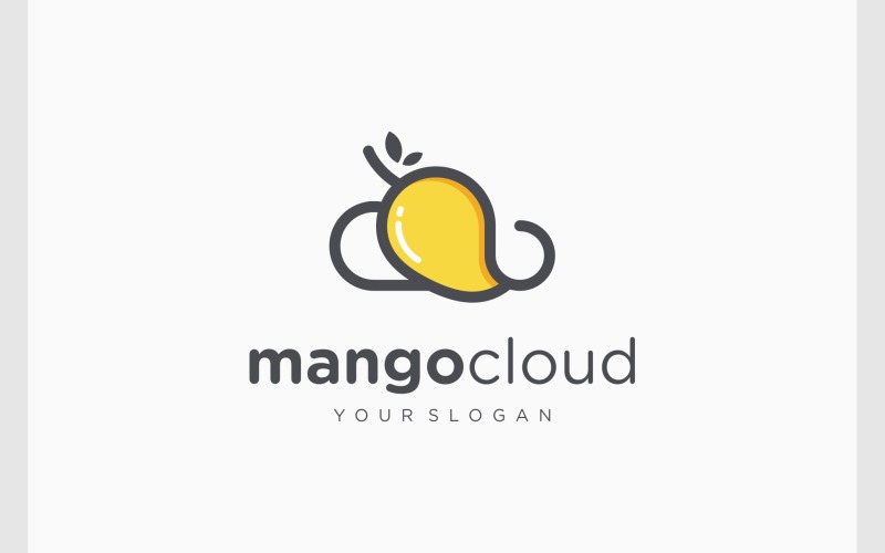 Mango Cloud Fruit Creative Logo Logo Template