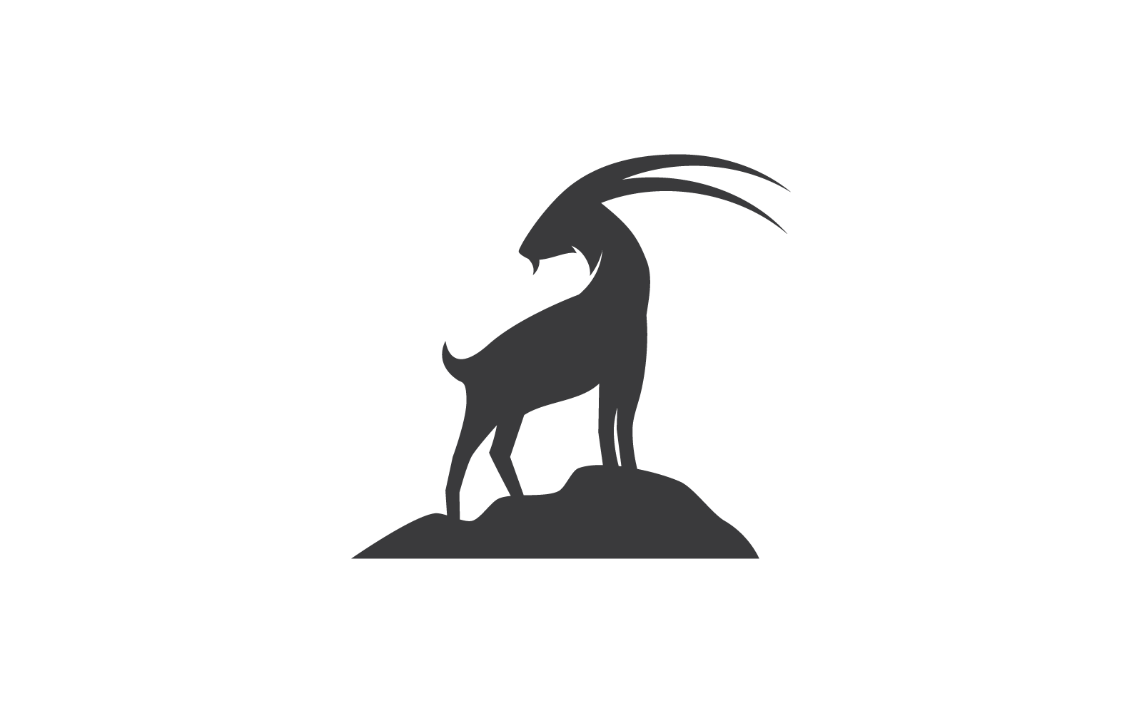 Vettore di disegno del logo dell'illustrazione di capra e pecora