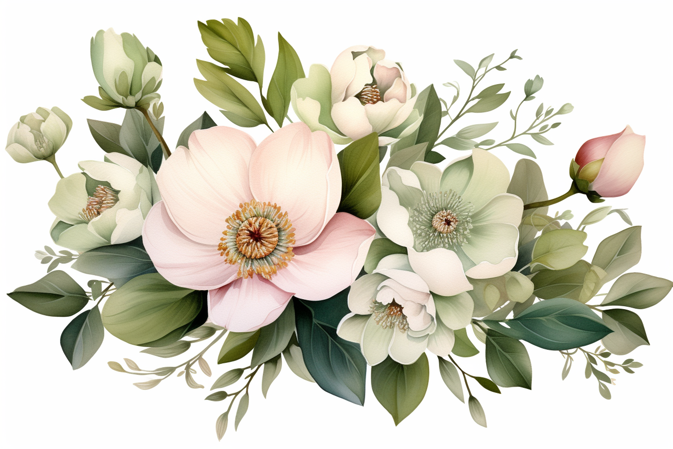 Kit Graphique #384708 Watercolour Bouquets Divers Modles Web - Logo template Preview