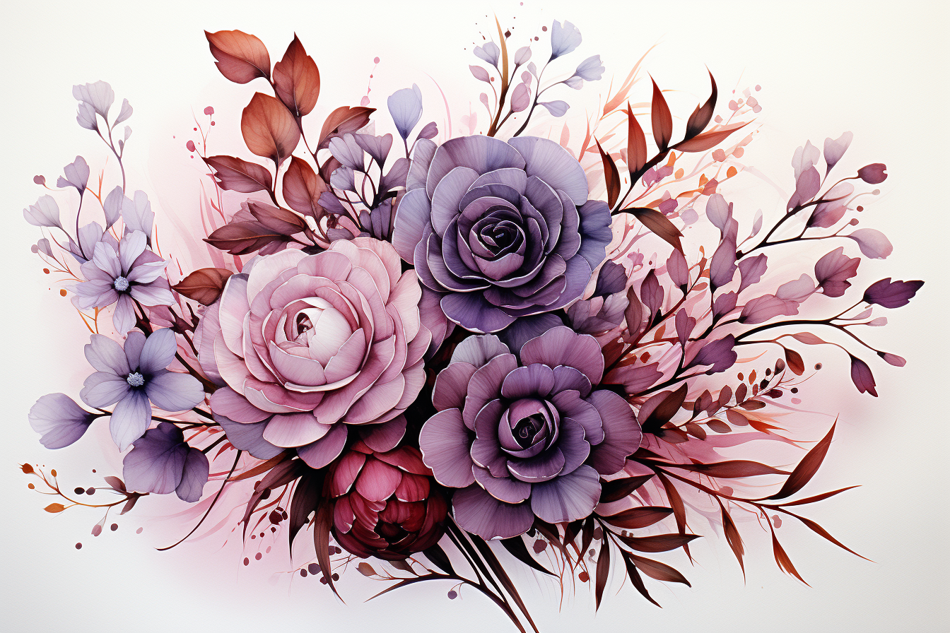 Kit Graphique #384740 Watercolour Bouquets Divers Modles Web - Logo template Preview