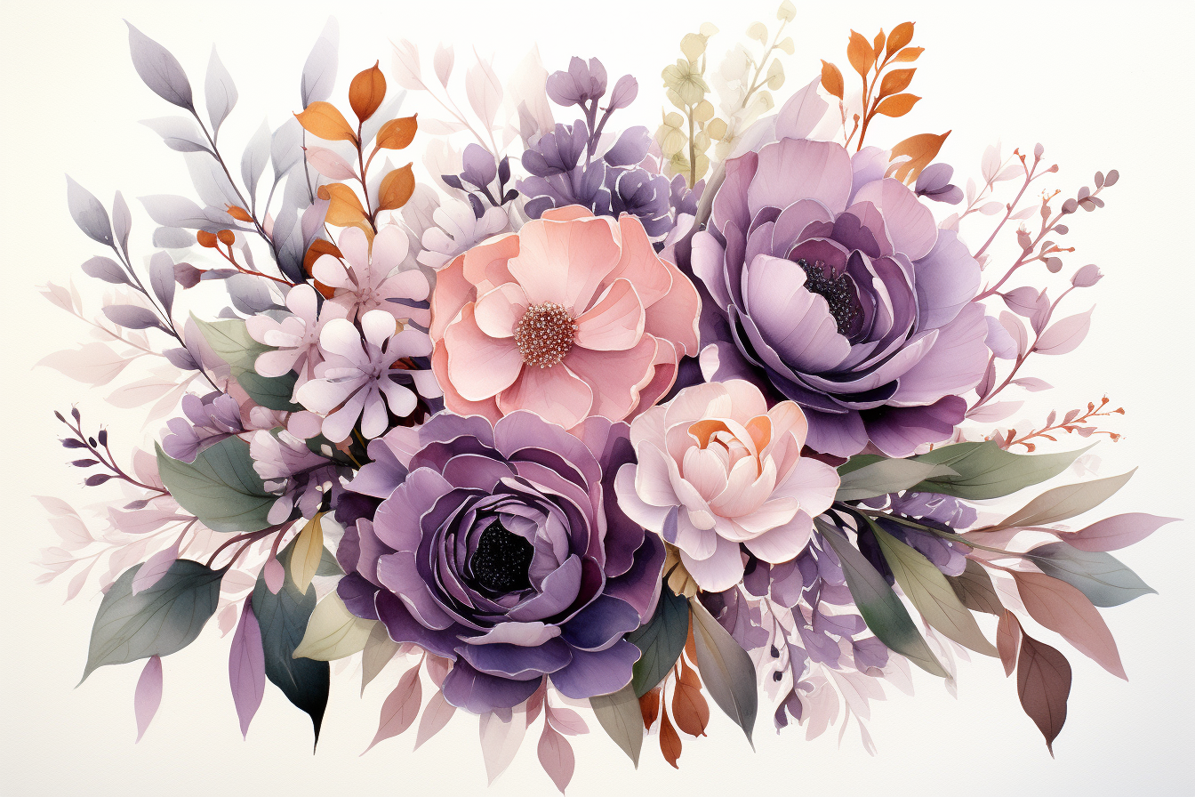 Kit Graphique #384748 Watercolour Bouquets Divers Modles Web - Logo template Preview