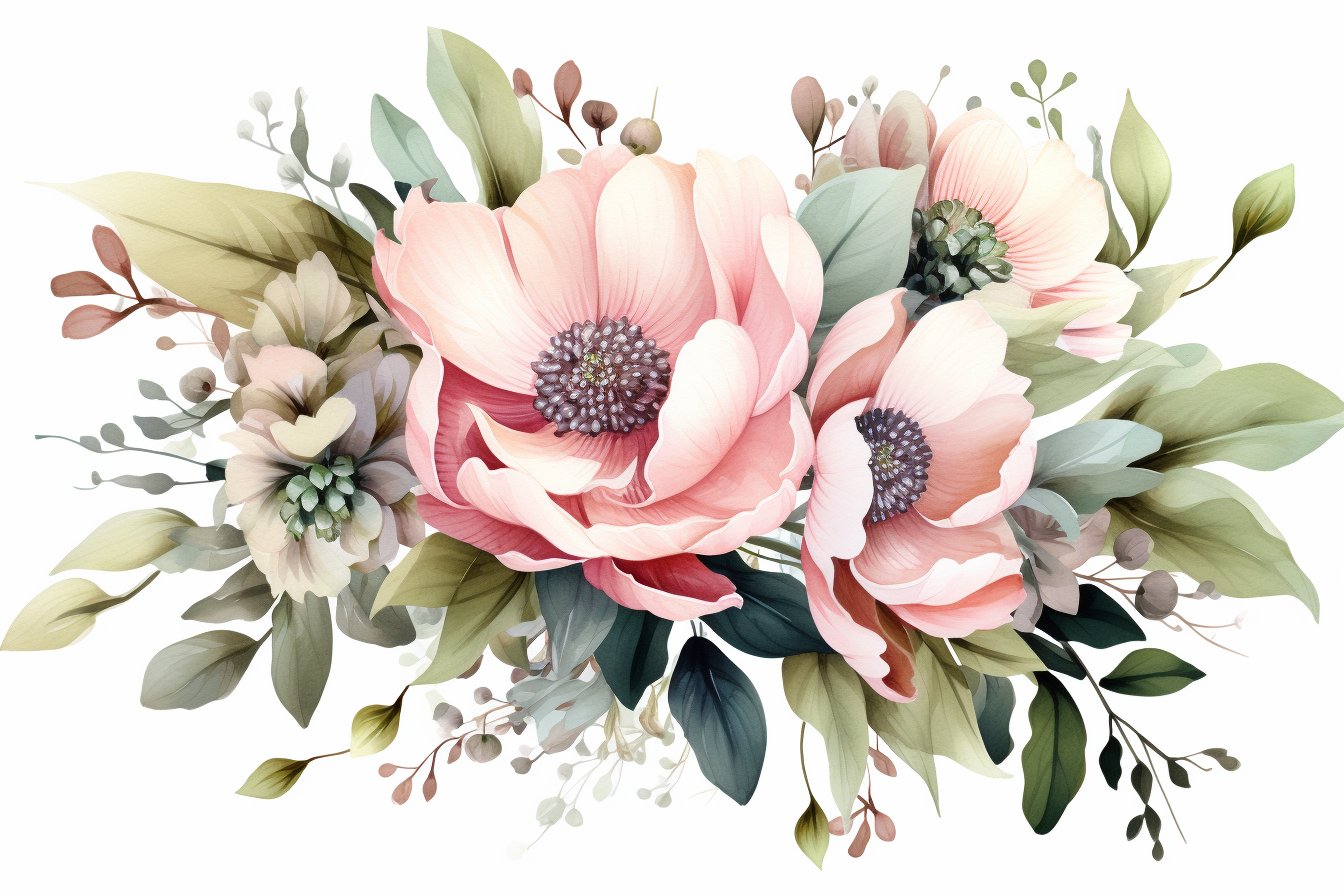 Kit Graphique #384750 Watercolour Bouquets Divers Modles Web - Logo template Preview