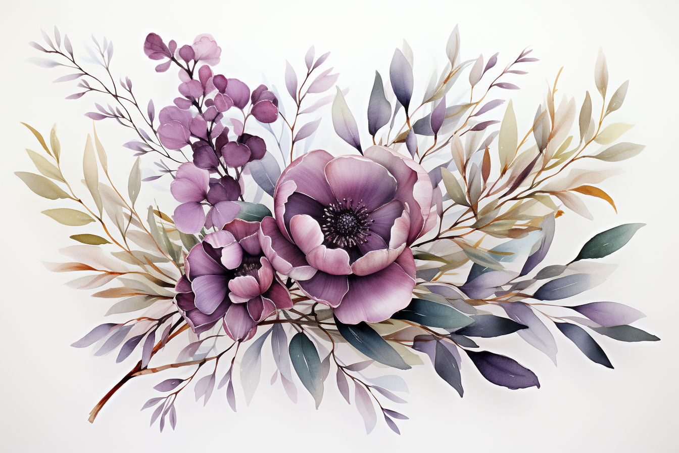 Kit Graphique #384754 Watercolour Bouquets Divers Modles Web - Logo template Preview