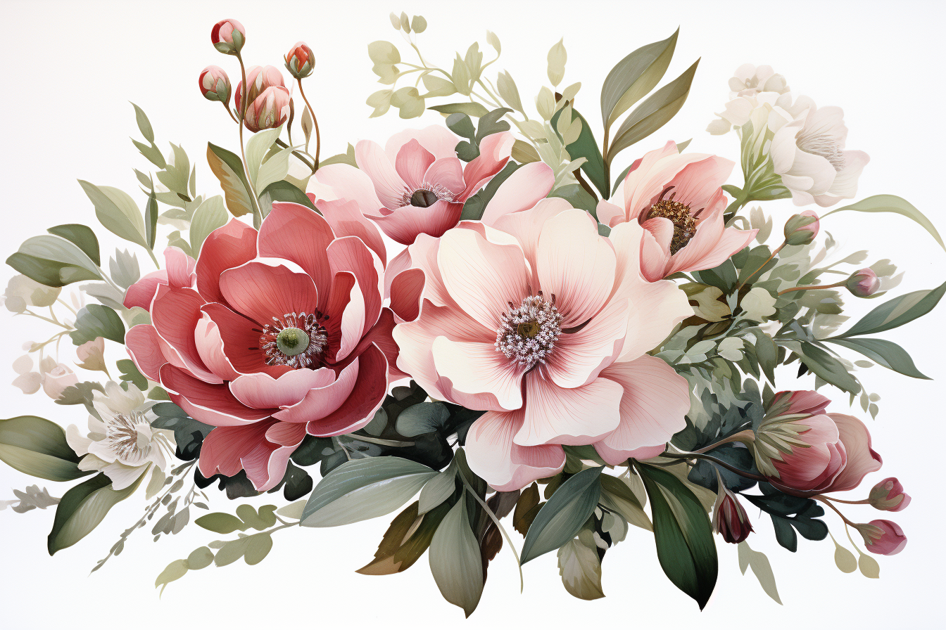 Kit Graphique #384762 Watercolour Bouquets Divers Modles Web - Logo template Preview
