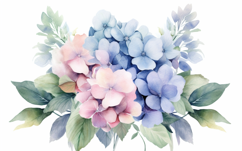Watercolor Flowers Bouquets, illustration background 355 Illustration