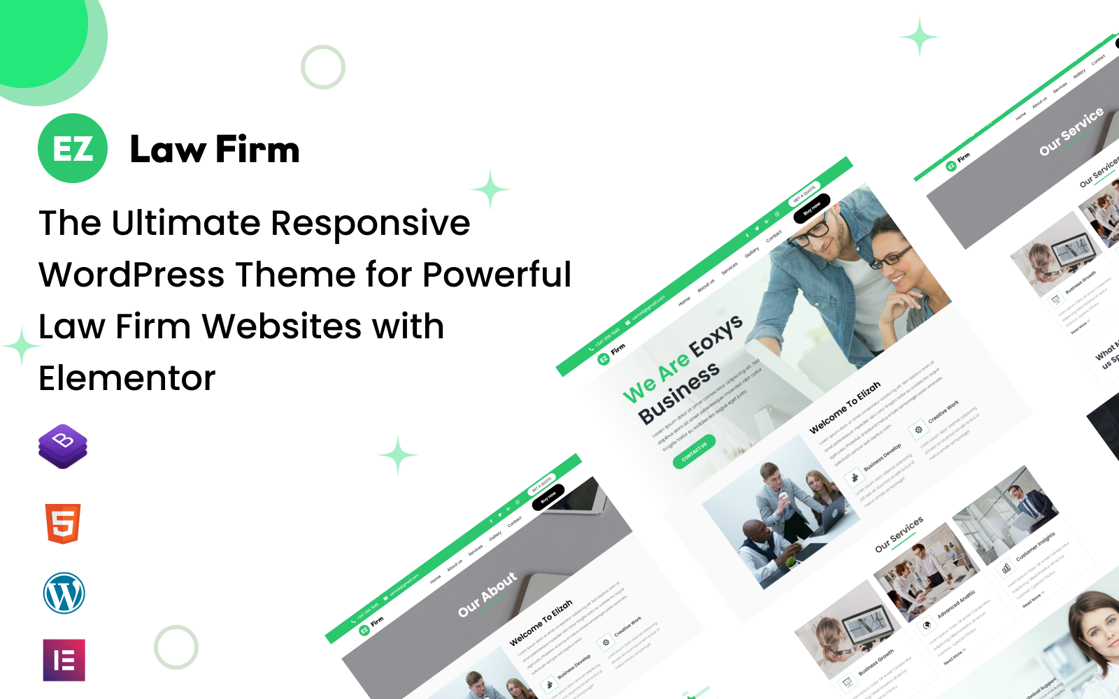 EZ lawfirm -The Ultimate Responsive WordPress Theme for Powerful Law Firm Websites with Elementor