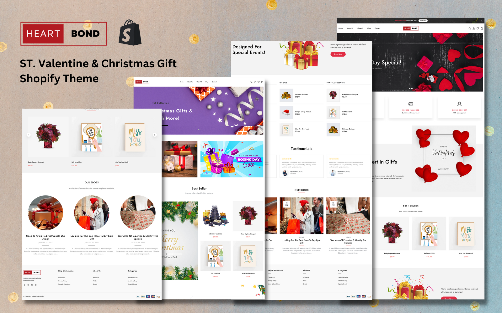 HeartBond - St. Valentine & Christmas Gift Shopify Theme