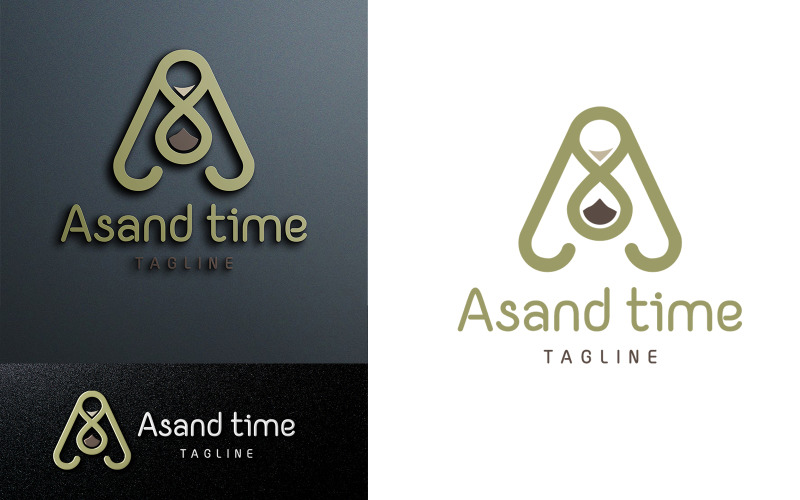 A letter time logo-sand timer Logo Template