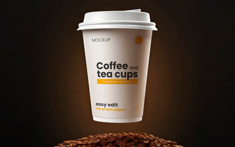 Coffee and Tea Cups Takeaway Mockups Product Mockup
