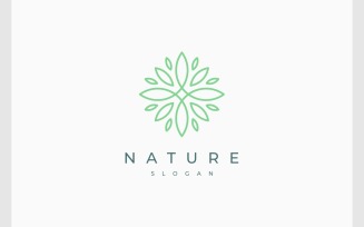 Flower Leaf Green Nature Logo