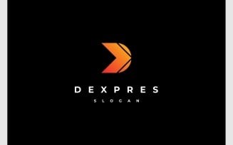 Letter D Arrow Fast Express Logo