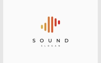 Letter DP Sound Waveform Music Logo