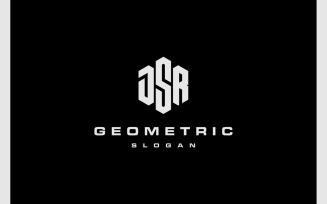 Letter DSR Hexagon Geometric Logo