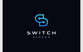 Letter S or SD DS Switch Arrow Logo
