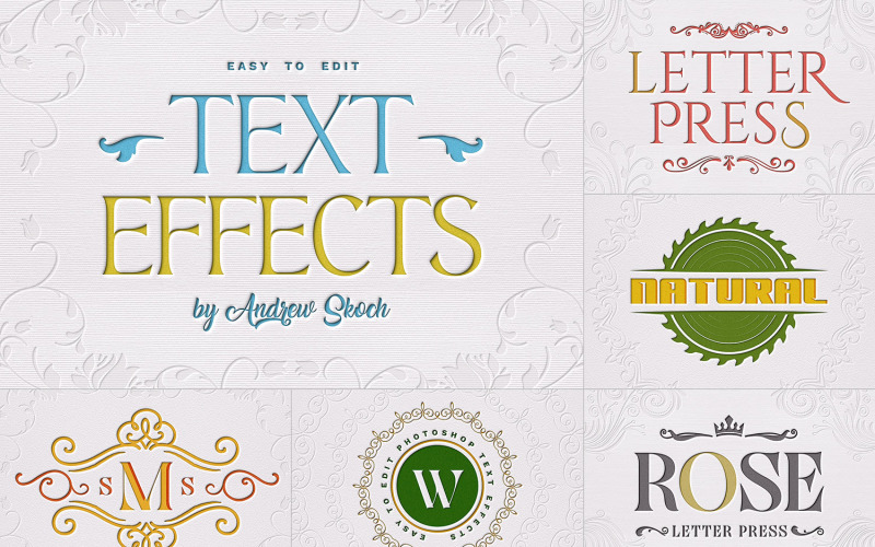 Letterpress Text & Logo Effect Illustration