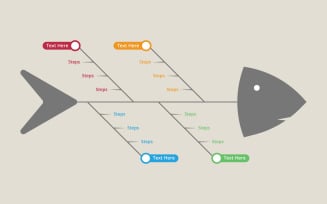 Modern business strategy infographic flowchart vector