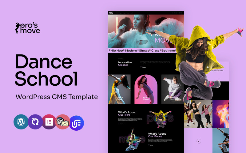 Prosmove - Dance School And Studio Multipurpose WordPress Elementor Theme WordPress Theme