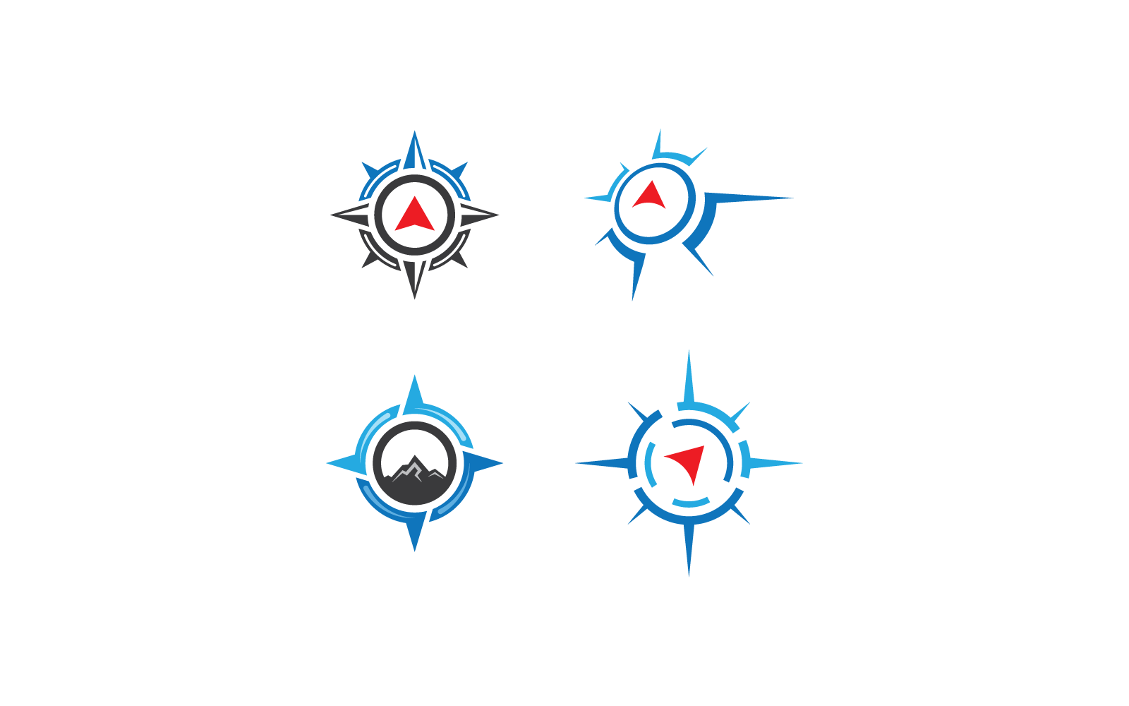 Vector de ilustración de plantilla de logotipo de brújula