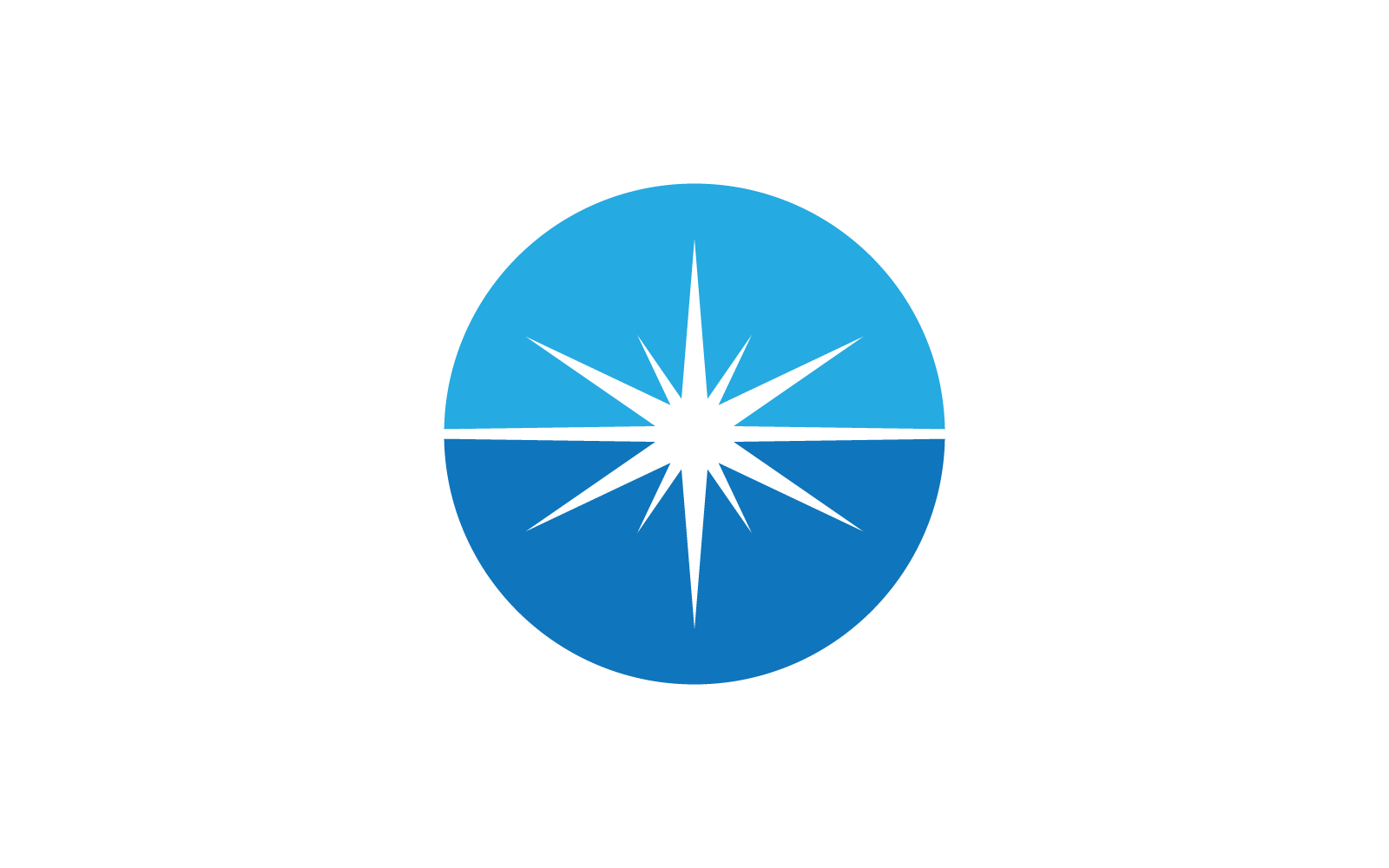 Звездный логотип иллюстрации векторной плоской конструкции