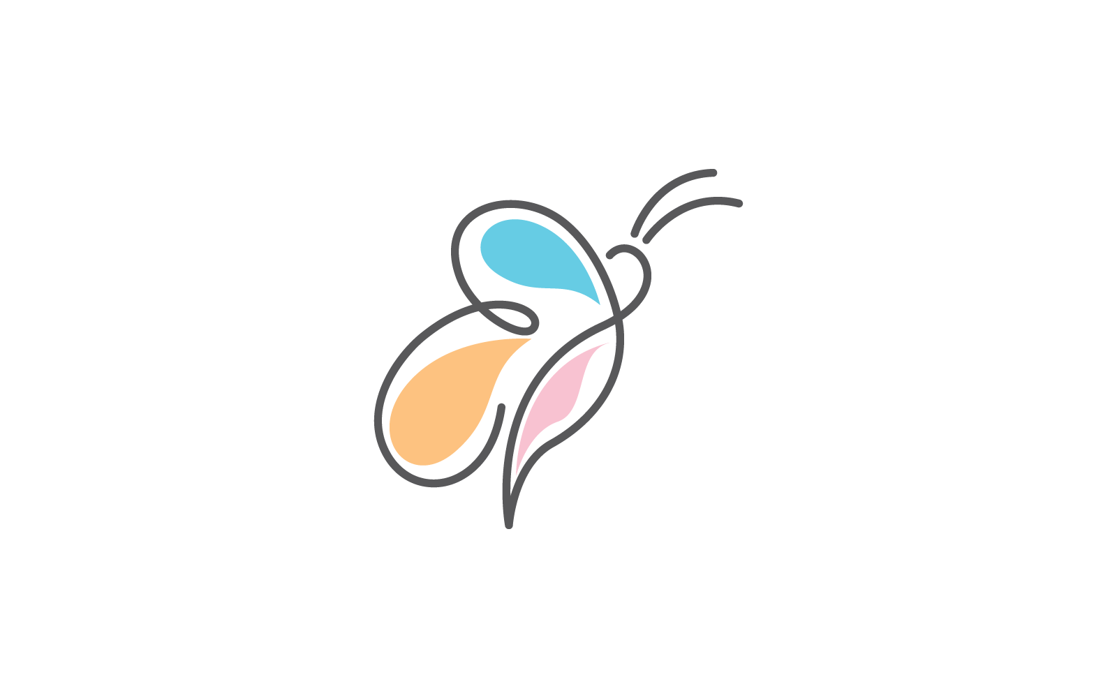Beauty Butterfly line illustration logo template vector design Logo Template