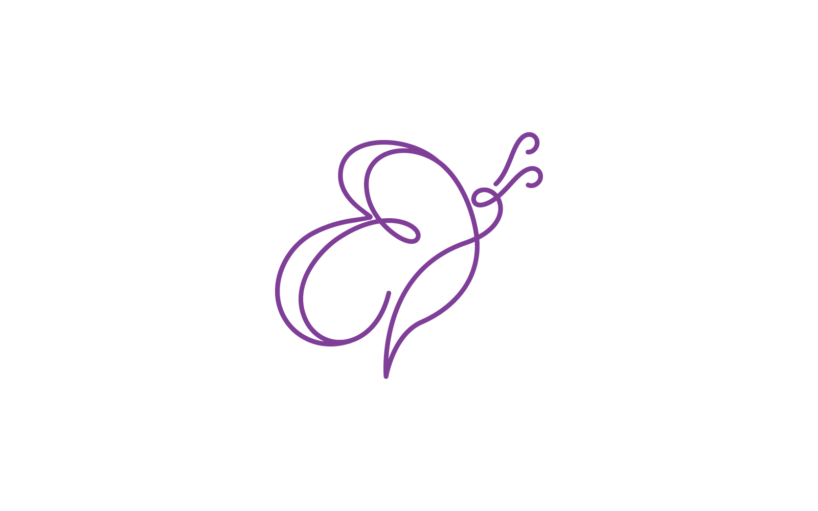 Belleza mariposa línea ilustración logotipo plantilla vector diseño plano