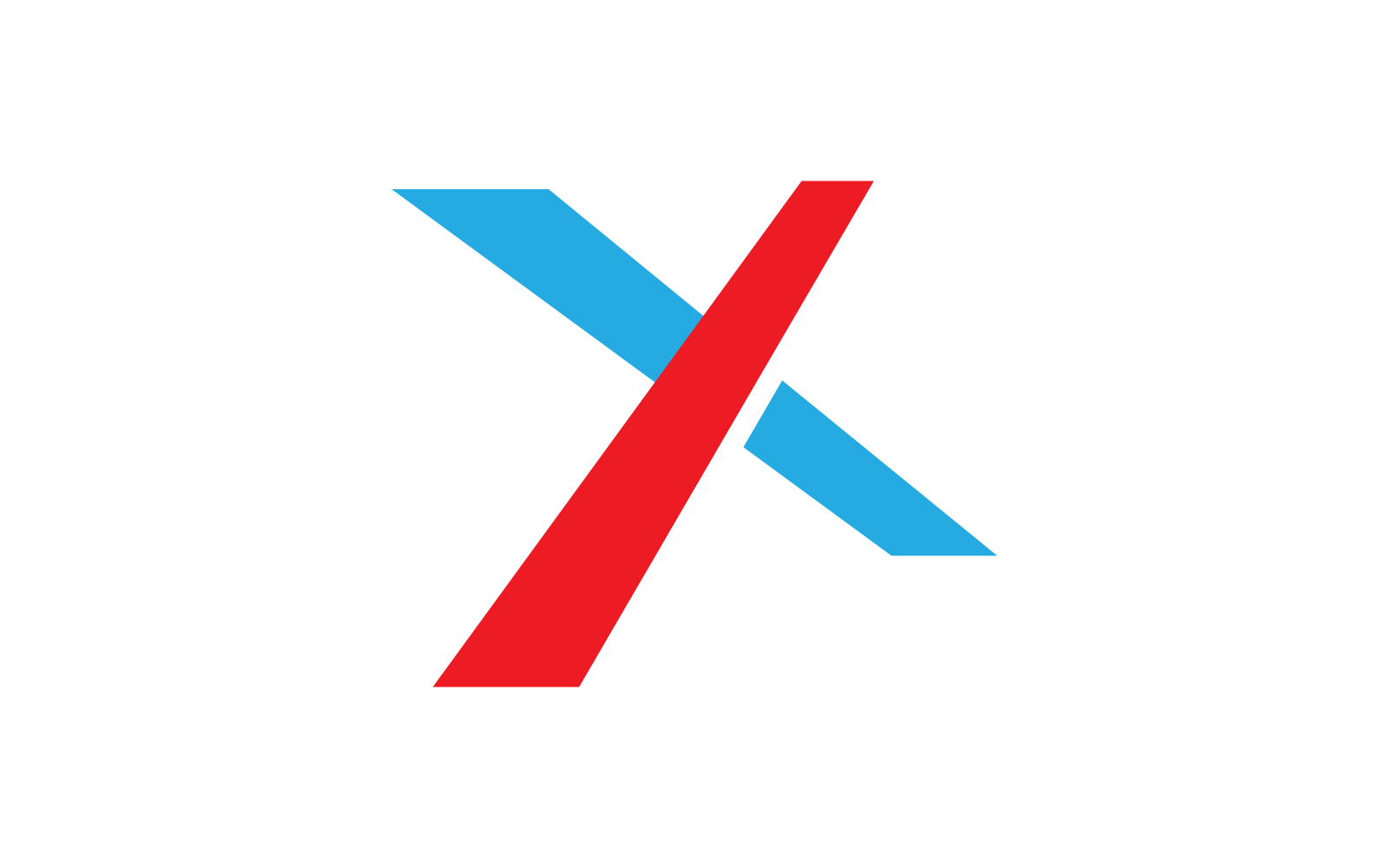 Diseño plano vectorial de plantilla de logotipo de letra X