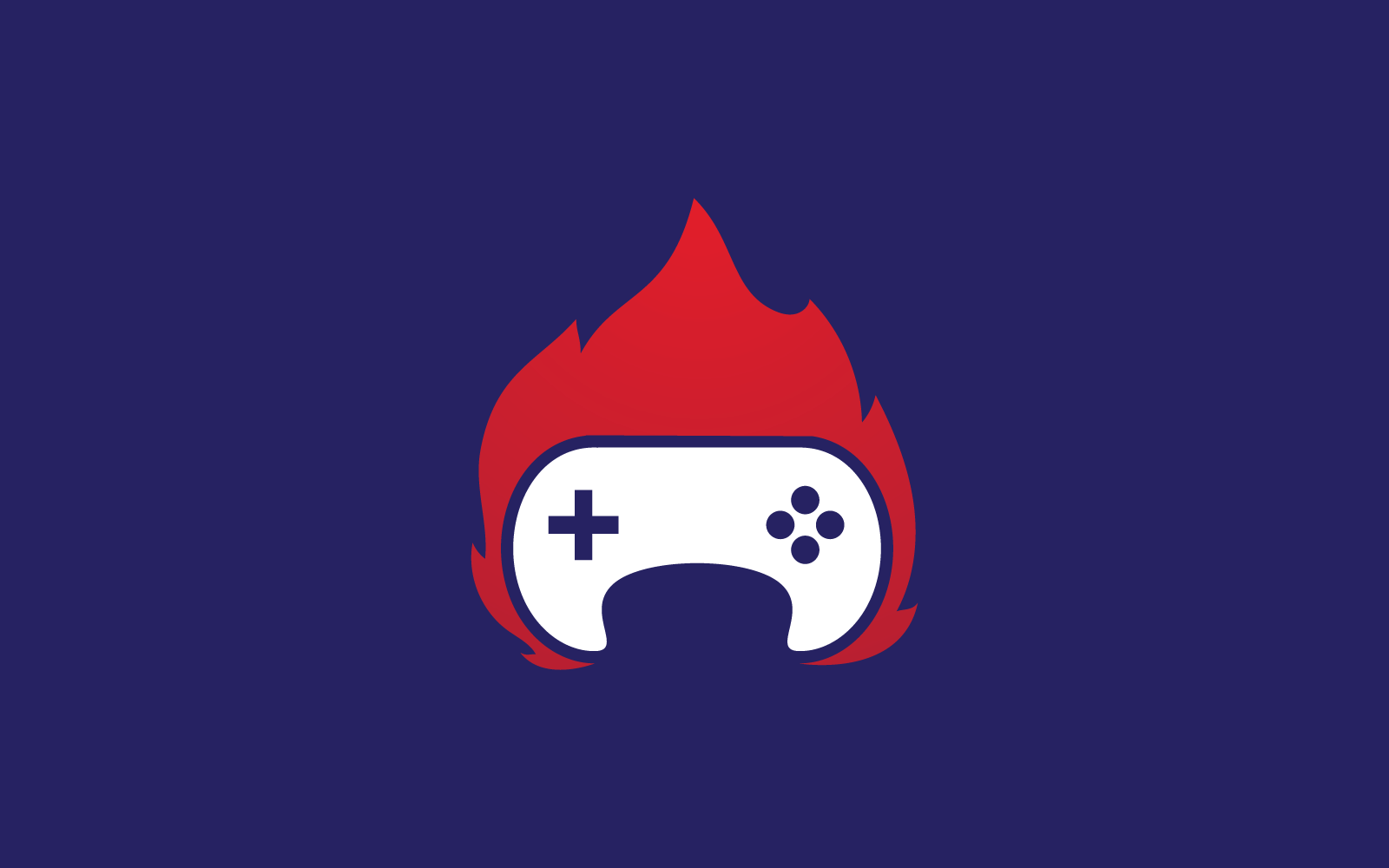 fire burn Joystick game illustration icon vector